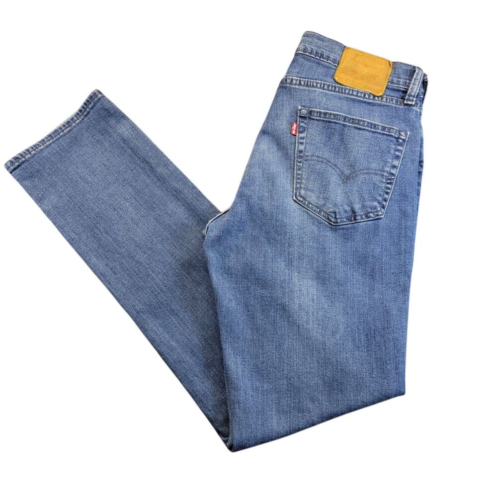 Levis Premium 511 Slim Fit Big E Stretch Blue Jeans Men's 34X34 Fits 32×32